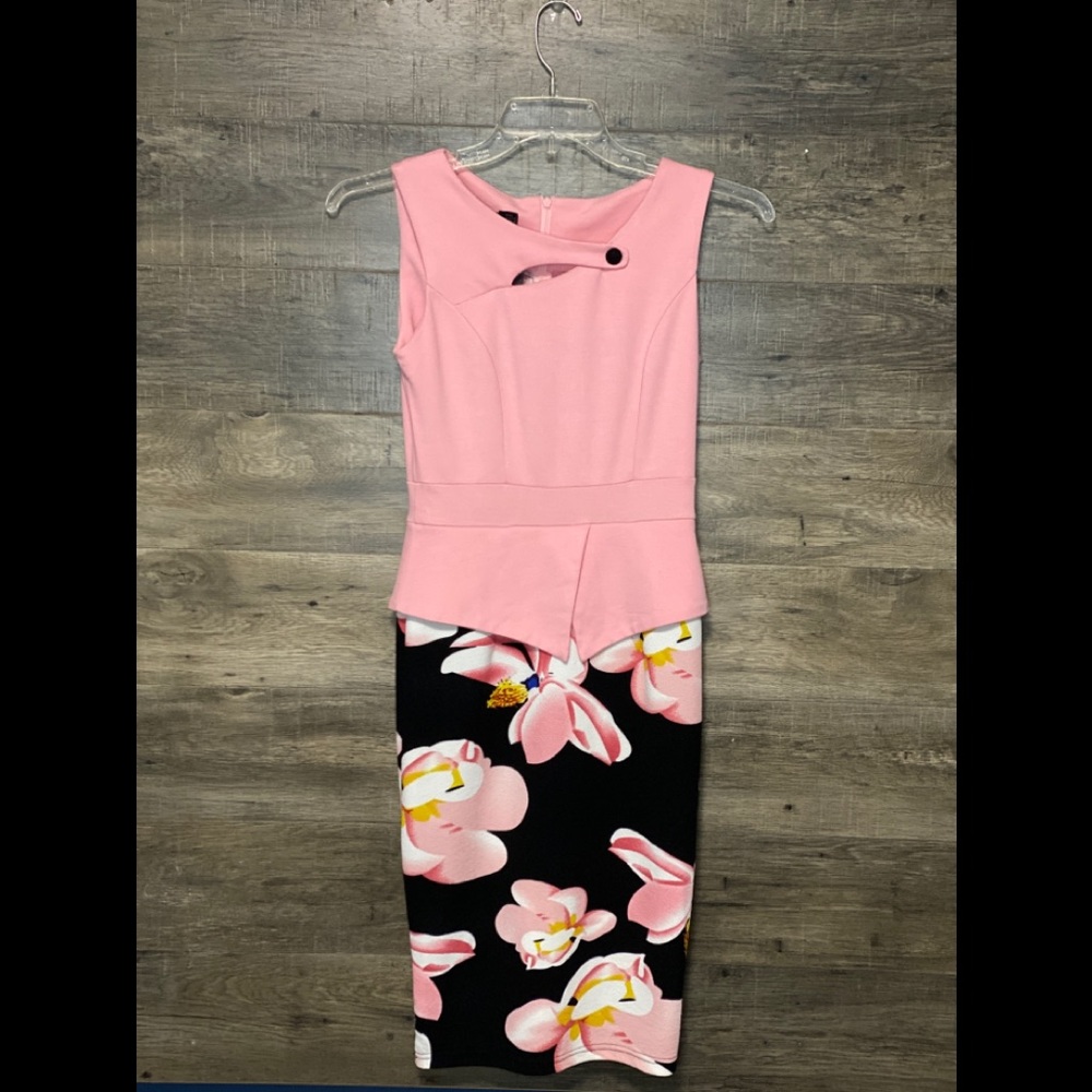 NWT Small  Pink Floral Homeyee Dress